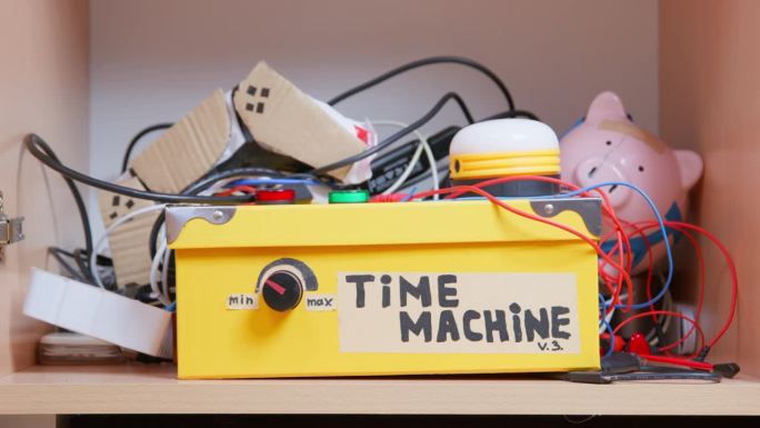 橱柜架子时间机器钱箱用时间实验未来过去的发明