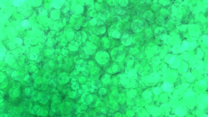 绿松石色闪亮的粒子美丽的背景，出现和消失移动的粒子背景