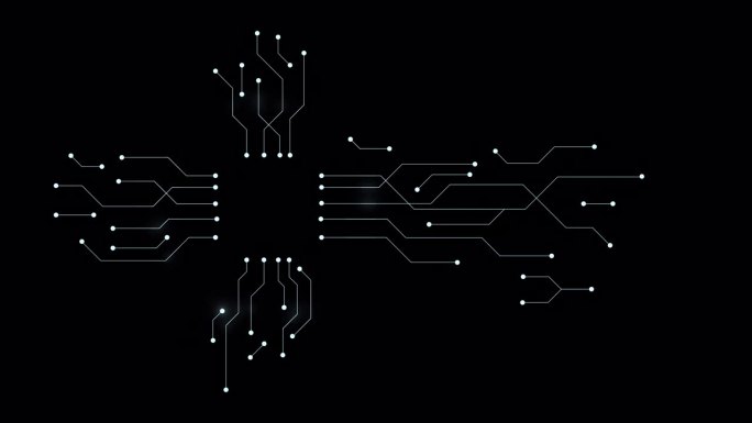 摘要数字点线粒子数据背景连接技术概念。