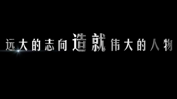 大气金金灰色文字字幕