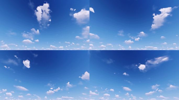 4K蓝天白云背景1-60帧
