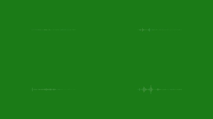 绿色屏幕上的音频波形视频4K