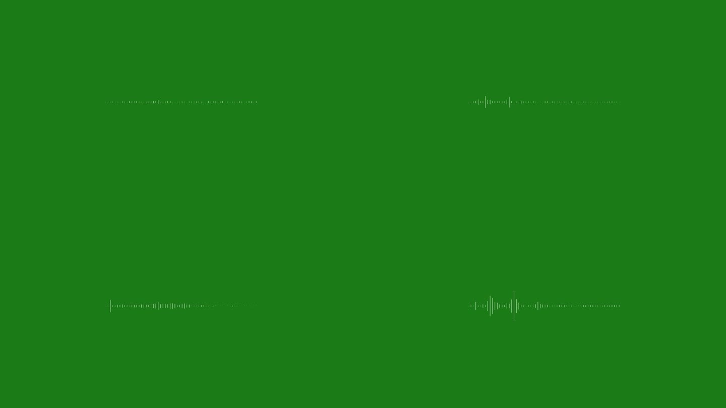 绿色屏幕上的音频波形视频4K