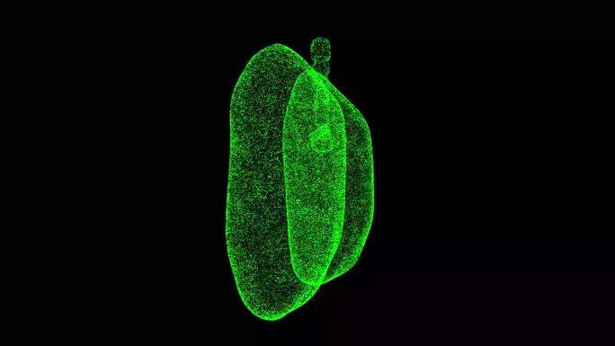 3D人体肺部在黑色背景上旋转。医学和科学的理念。内部器官。商业广告背景。用于标题，文本，演示。3d动