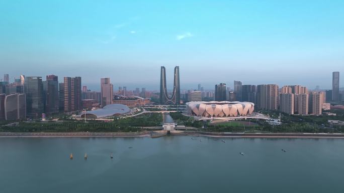 杭州市钱江新城奥体中心4k高清素材