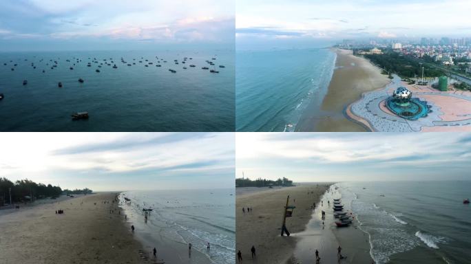 航拍北海银滩02