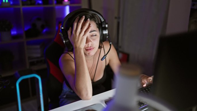 一名年轻的西班牙裔女主播工作过度，压力很大，她在晚上的家庭游戏室里展示了游戏世界的阴暗面，在数字压力