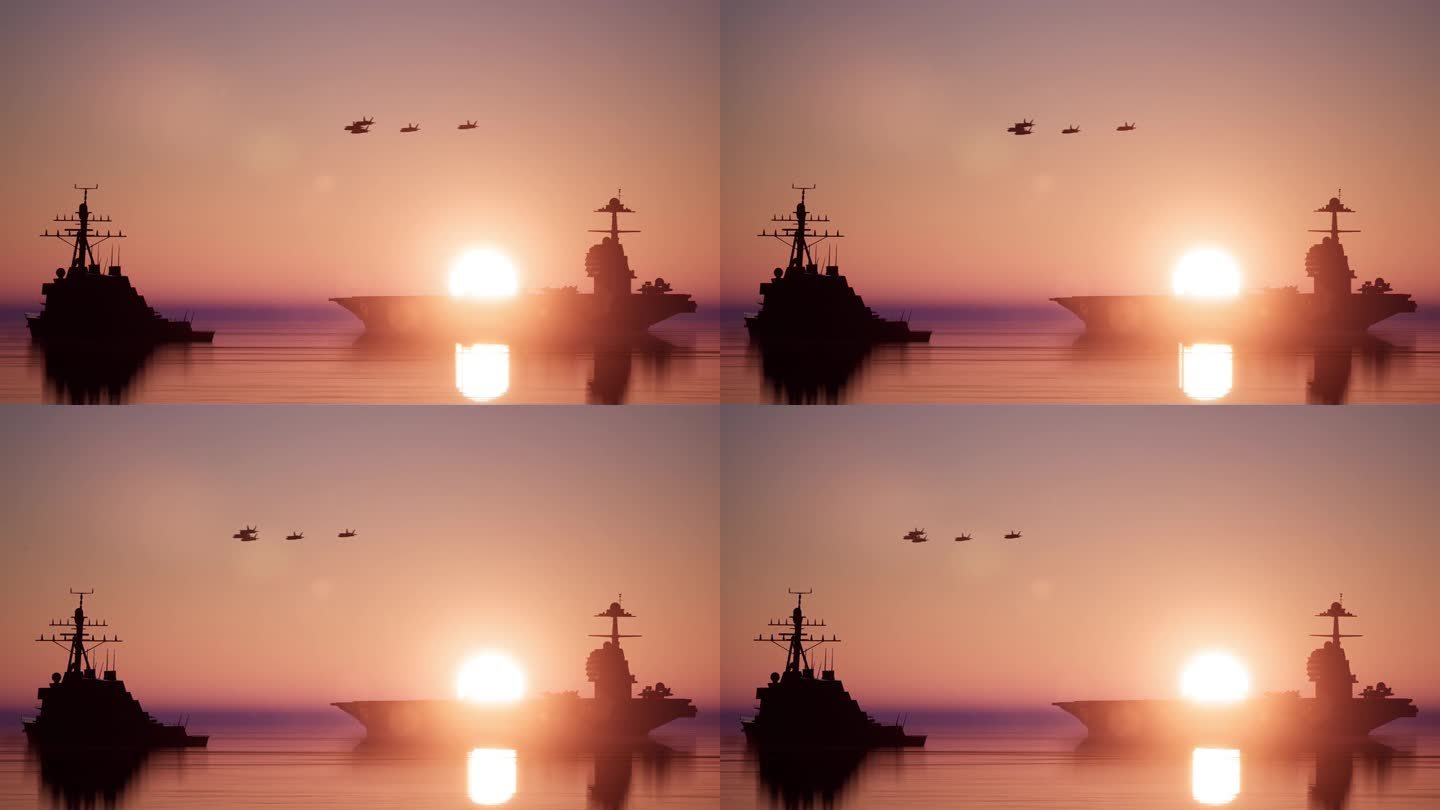 日落战舰uss和F35