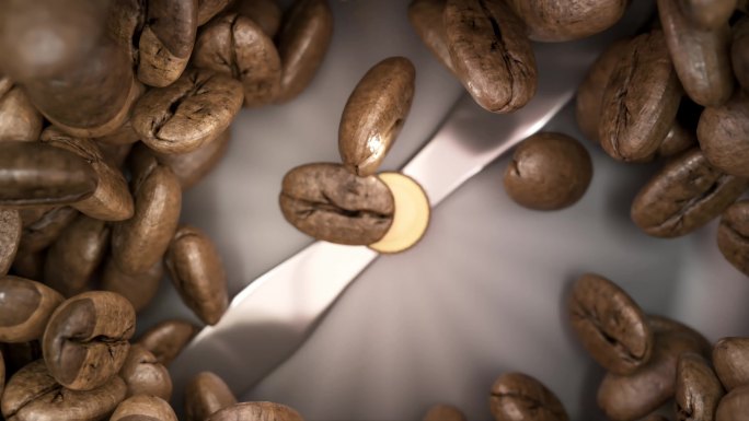 咖啡豆 咖啡打粉 磨咖啡