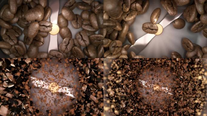 咖啡豆 咖啡打粉 磨咖啡