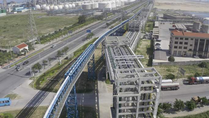 漳州市古雷港口开发区工厂石化基地码头航拍