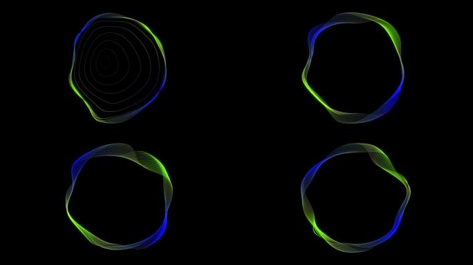 在循环动画背景上对运动光谱纹理进行缩放，提取彩色图像。音乐均衡器动画标志壁纸背景。4 k。