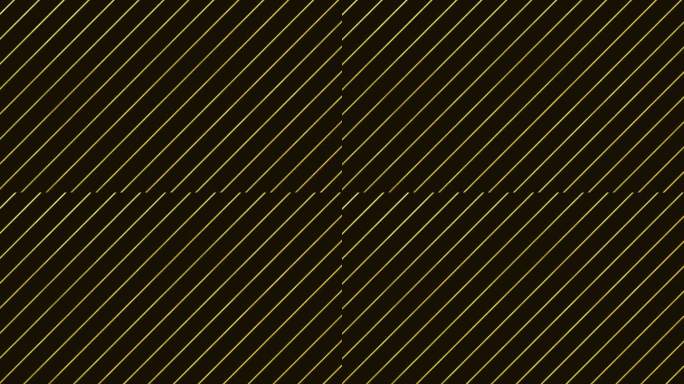 黄金豪华框架背景介绍在一个透明的背景。4k动画的抽象黄金豪华框架揭示与神奇的发光粒子在一个透明的背景