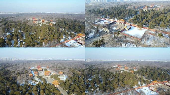 沈阳北陵航拍 清昭陵