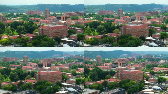 田纳西州诺克斯维尔的田纳西大学校园。历史建筑鸟瞰图。美国公共教育和研究。