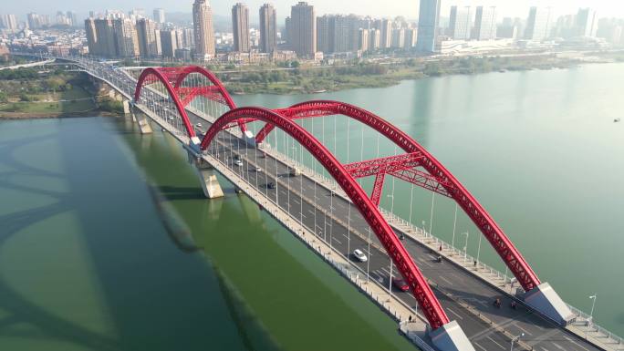 南充四桥翻新后2023年4K航拍