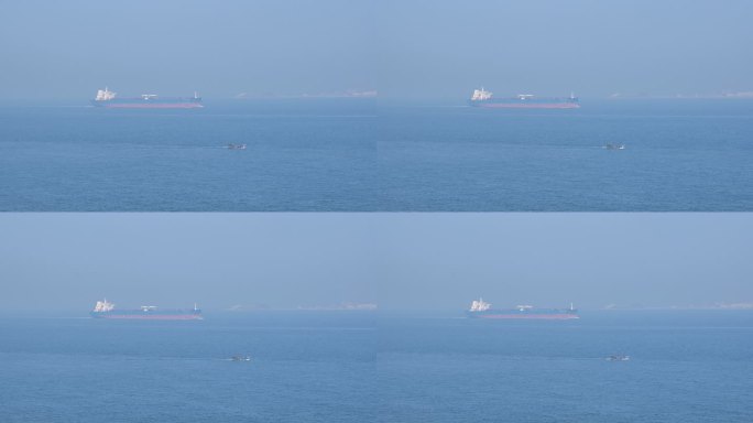 青岛大海轮船货轮灯塔实拍P1182625