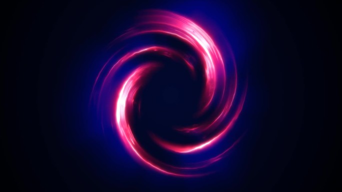 圈圈旋转的条纹和线条明亮的紫色美丽神奇能量发光的霓虹灯，圆形框架。抽象的背景