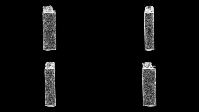 3D打火机在黑色背景上旋转。日常用品概念。吸烟和火灾生产。商业广告背景。用于标题，文本，演示。3d动
