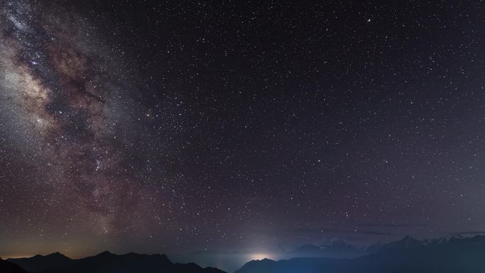 川西雪山星空银河延时