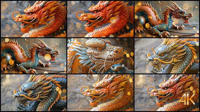 栩栩如生的中国龙形象 电脑CG艺术片