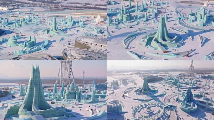 第二十五届哈尔滨冰雪大世界航拍合集