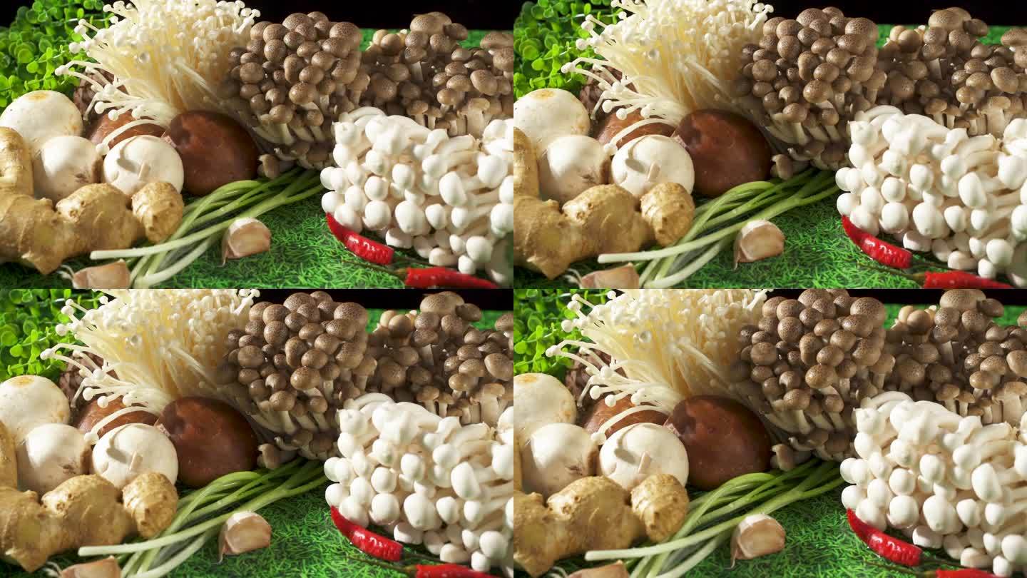 菌菇拼盘食材