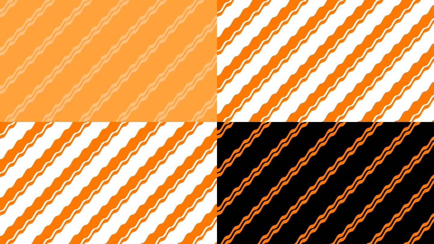 一套橘黄色、白色和黑色的视觉背景色组合