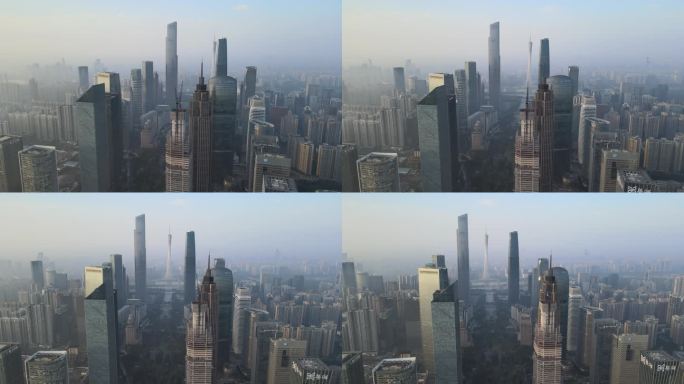 珠江新城高层建筑航拍