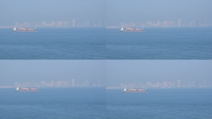 青岛大海轮船货轮灯塔实拍P1182679