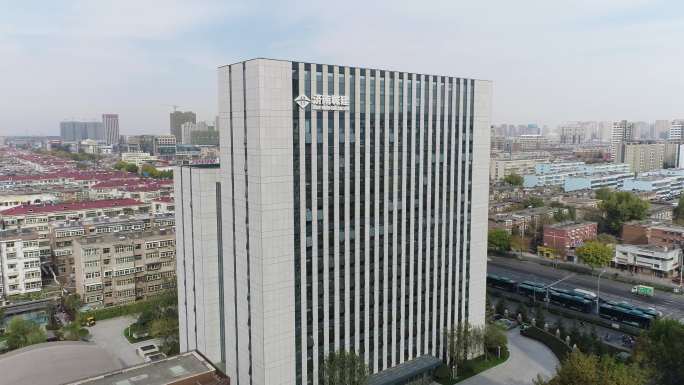 4K 济南城建集团总部大楼航拍