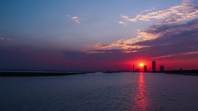 常州西太湖日落延时