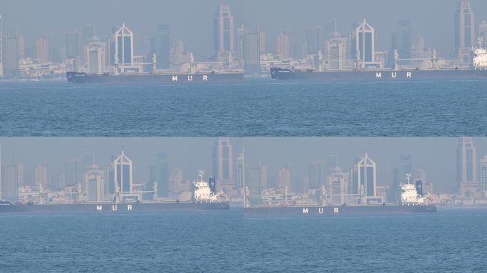 青岛大海轮船货轮灯塔实拍P1182735