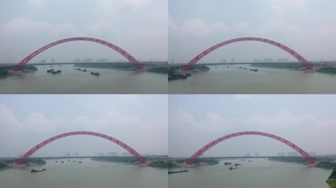 世界最大跨径的拱桥——广西平南三桥航拍