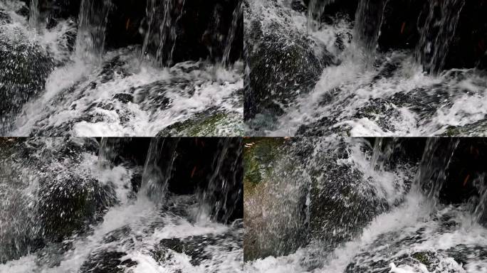山间瀑布实拍视频