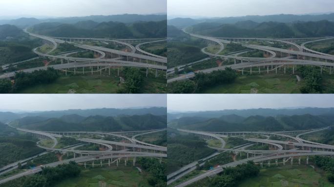 广西高速公路——梧州高速倒水互通原创航拍