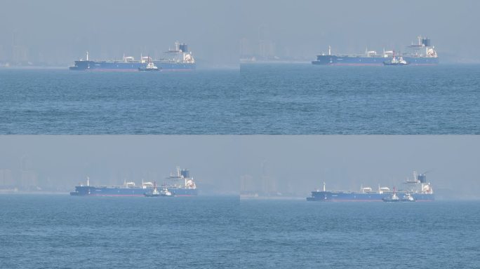 青岛大海轮船货轮灯塔实拍P1192763