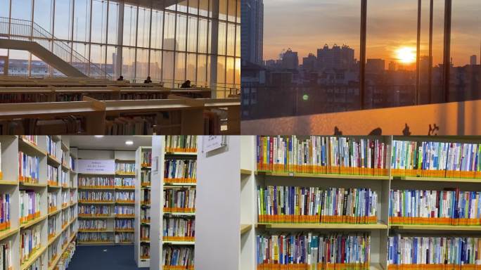 4K 天津图书馆|学习|读书|日落