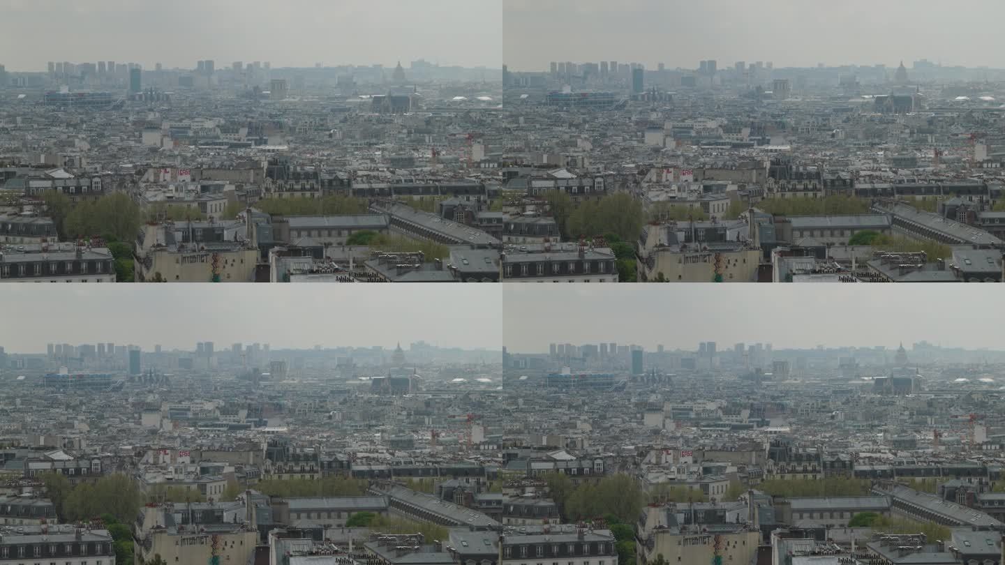 从蒙马特俯瞰巴黎的美景