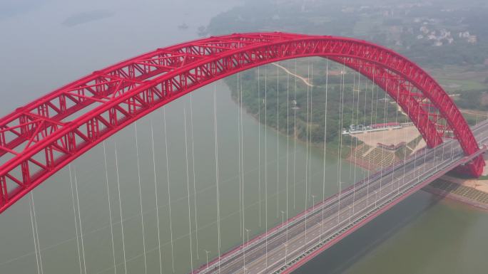 世界最大跨径的拱桥——广西平南三桥航拍