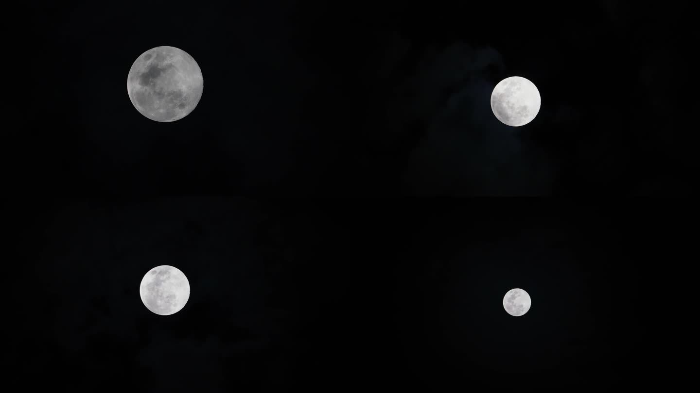 【4K超清】朦胧月色月亮实拍