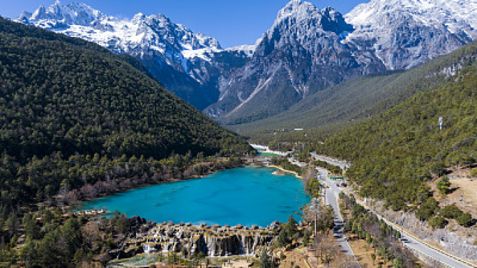 【原创8镜】丽江玉龙雪山蓝月谷航拍