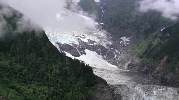 云南 梅里雪山 明勇冰川 航拍 卡瓦博格