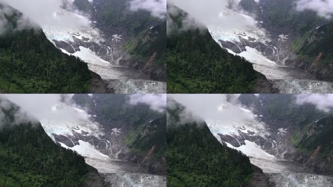 云南 梅里雪山 明勇冰川 航拍 卡瓦博格
