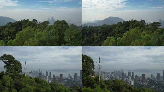 深圳大南山山顶齐天亭航拍