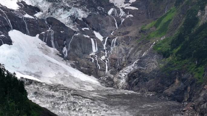 云南 梅里雪山 明勇冰川 航拍 卡瓦博格