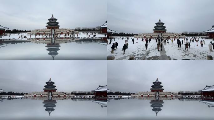 天坛 雪景 延时 天空之境 横屏