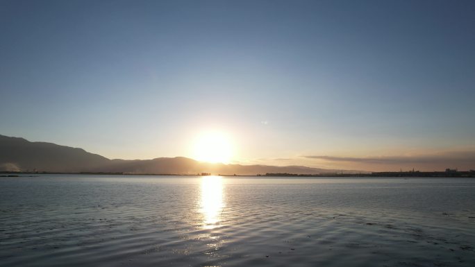 湖面 太阳 空境 水 氛围