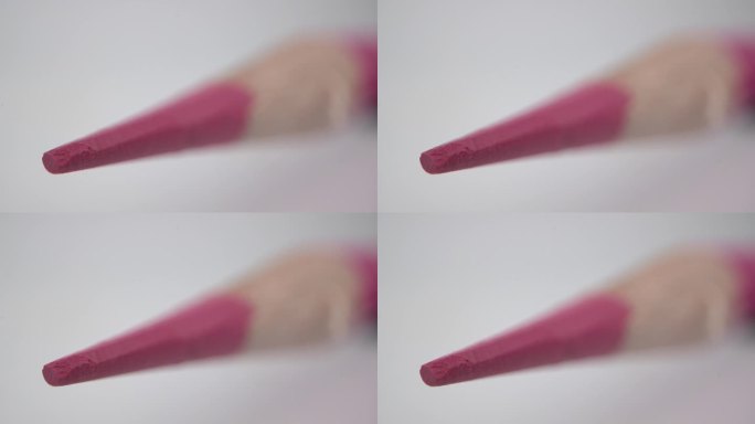 尖锐的粉红色铅笔尖微距拍摄