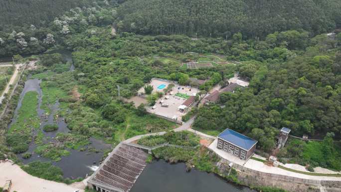 福州福清市东张水库石竹湖石竹山风景区航拍